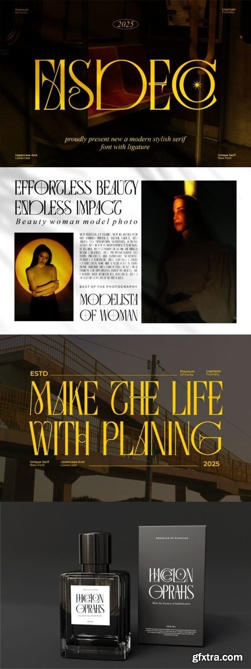 CreativeMarket - Fasdeco || Modern Stylish Serif Font