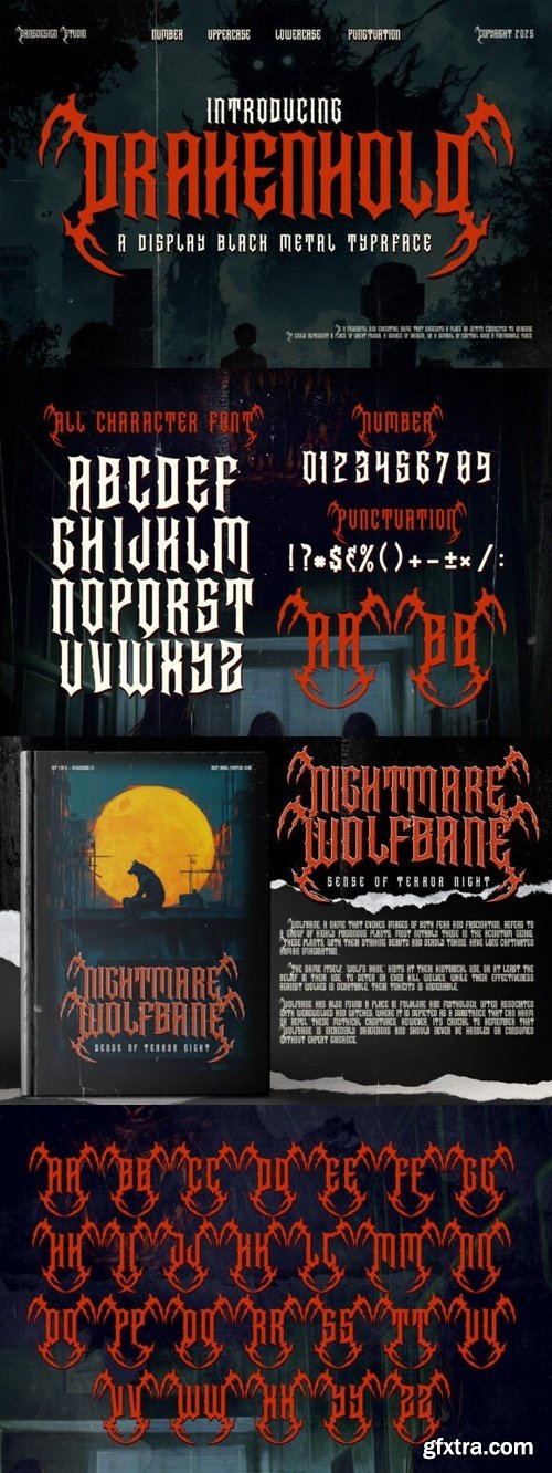 CreativeMarket - DRAKENHOLD Black Metal Display
