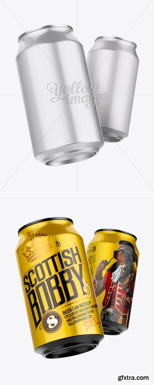 YellowImages - 330ml Aluminium Cans Mockup 14556