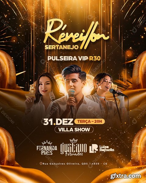 Designi - Flyer Réveillon Sertanejo Social Media PSD Editável