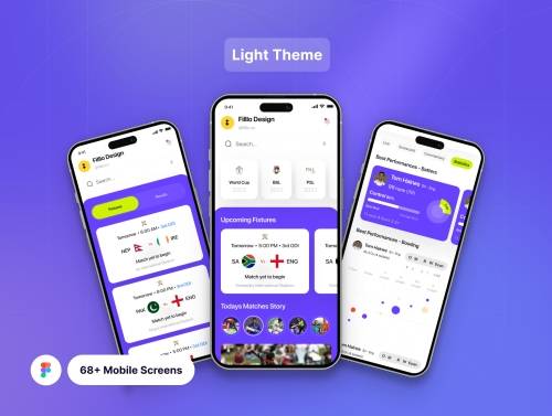 'Filllo Cricket live Score UI Kit' 'Filllo Cricket live Score UI Kit'