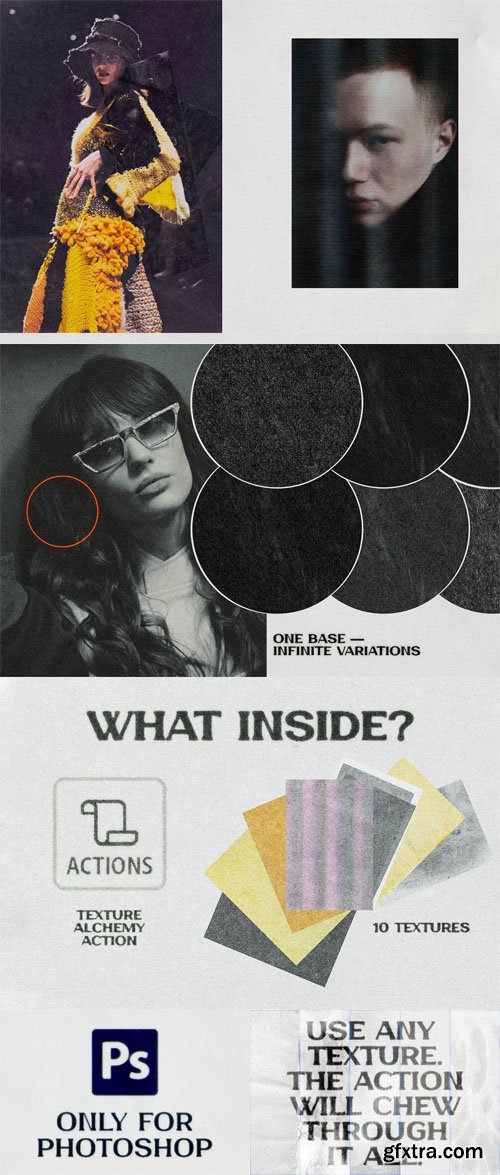 Texture Alchemy - Pro Photoshop Actions + Overlays Texture Alchemy - Pro Photoshop Actions + Overlays