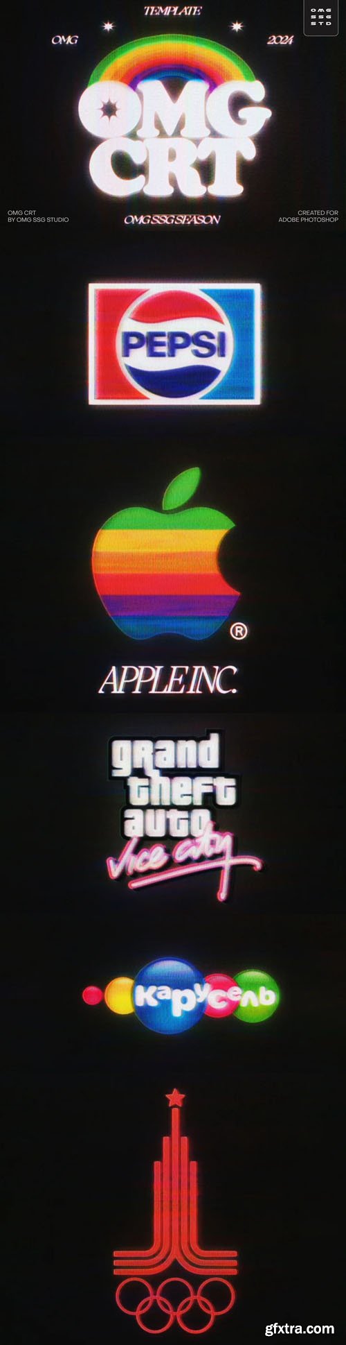 OMG CRT - 80s & 90s VHS Effects for Photoshop OMG CRT - 80s & 90s VHS Effects for Photoshop