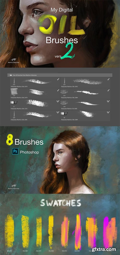 8 Oil Brushes Pack for Photoshop 8 Oil Brushes Pack for Photoshop