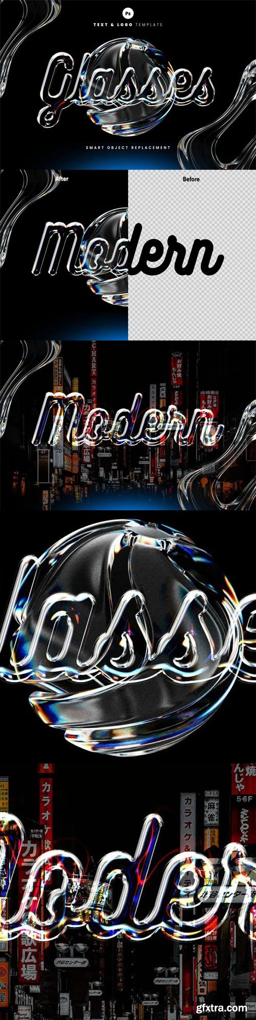 Glossy Glass Photoshop Text Effect Glossy Glass Photoshop Text Effect