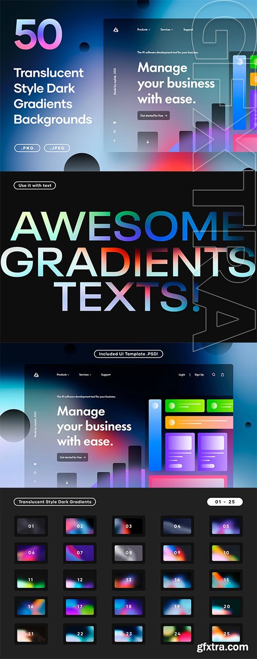 Asylab - 50 Translucent Style Dark Gradients Asylab - 50 Translucent Style Dark Gradients