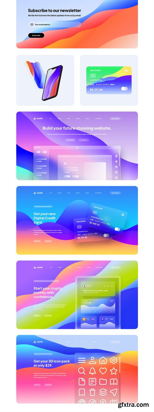 Asylab - 50 Hero Waves Backgrounds