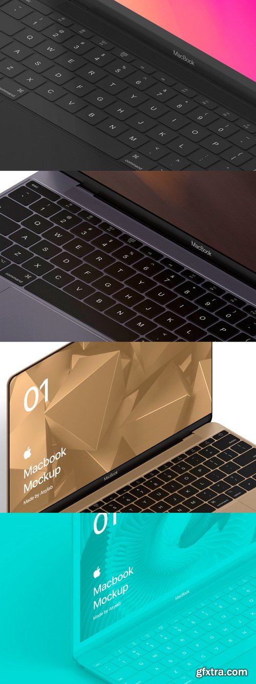 Asylab - Macbook Isometric - 10 Mockups Asylab - Macbook Isometric - 10 Mockups