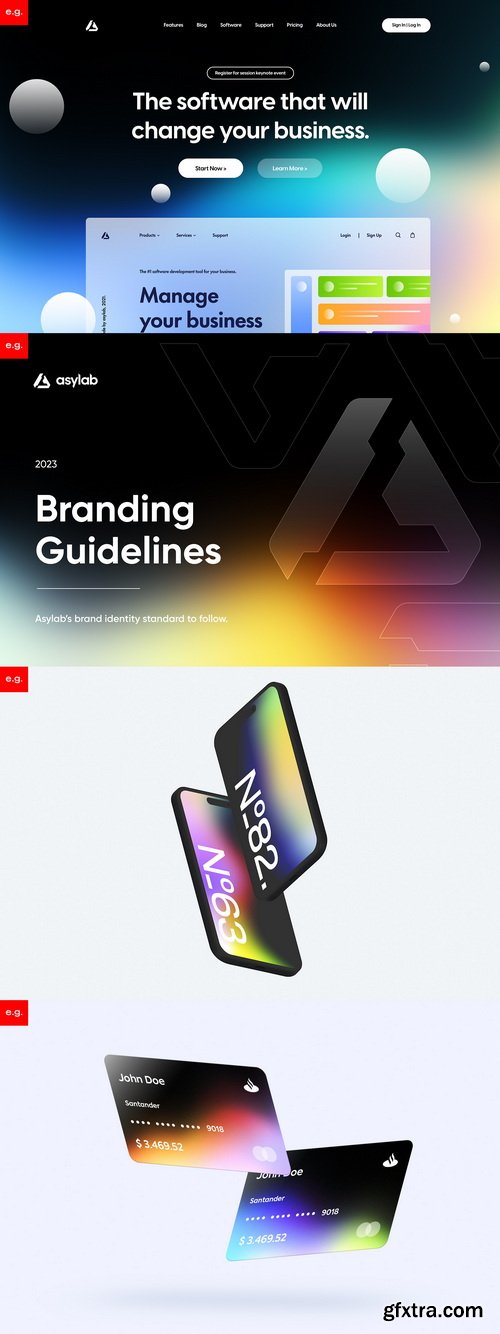 Asylab - 100 Dark Aurum Gradients