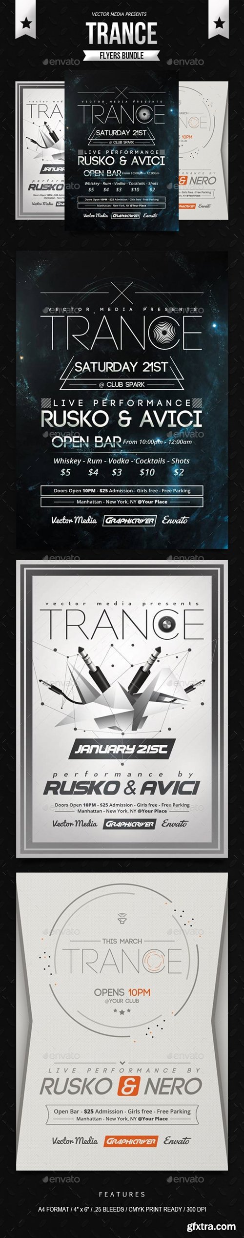 Graphicriver - Trance Flyers Bundle 10190823 Graphicriver - Trance Flyers Bundle 10190823