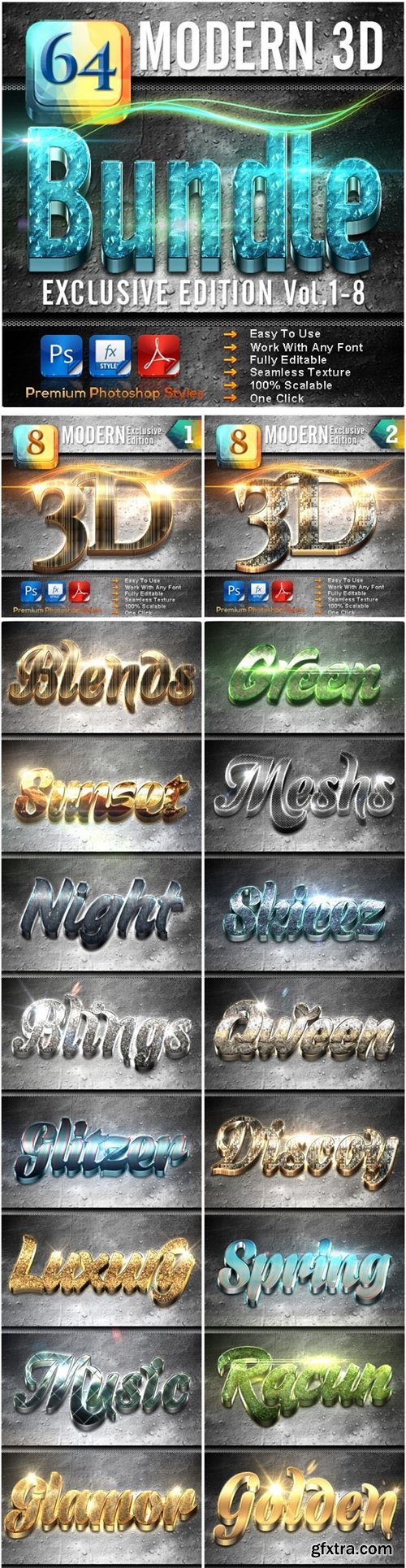 GraphicRiver - 64 Modern 3D Exclusive Edition Bundle 9671396