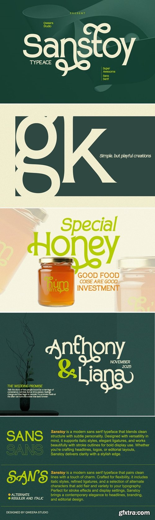 CreativeMarket - Sanstoy - Modern Stylish Serif