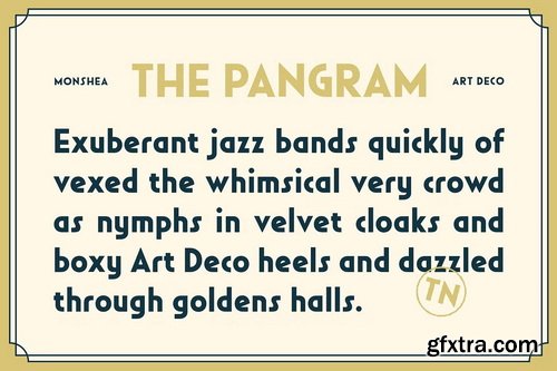 CreativeMarket - Monshea - Bold Art Deco Sans Font