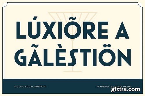 CreativeMarket - Monshea - Bold Art Deco Sans Font