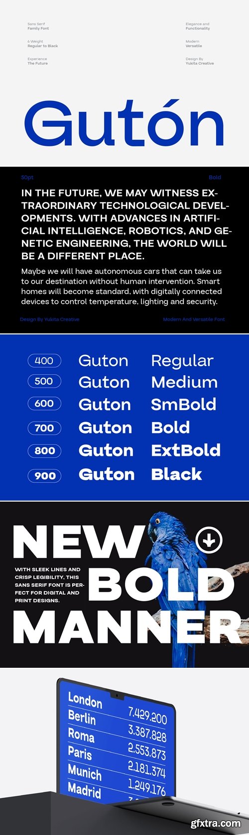 CreativeMarket - Guton Sans Serif Family