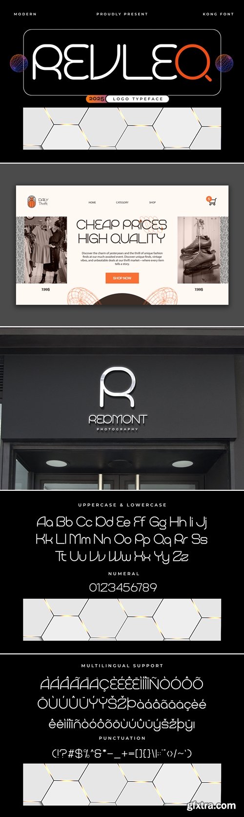 CreativeMarket - Revleq – A Modern Logo Typeface