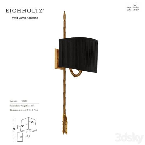 '3dsky Pro - EICHHOLTZ Wall Lamp Fontaine 109192'
