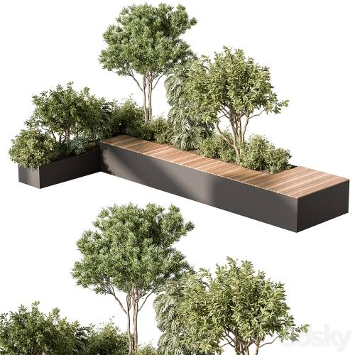 '3dsky Pro - Urban Furniture Bench with Plants 52' '3dsky Pro - Urban Furniture Bench with Plants 52'