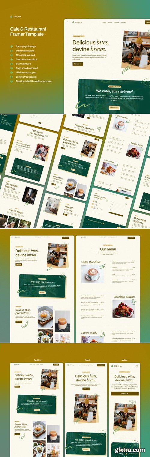 Mocha - Cafe & Restaurant Framer Template