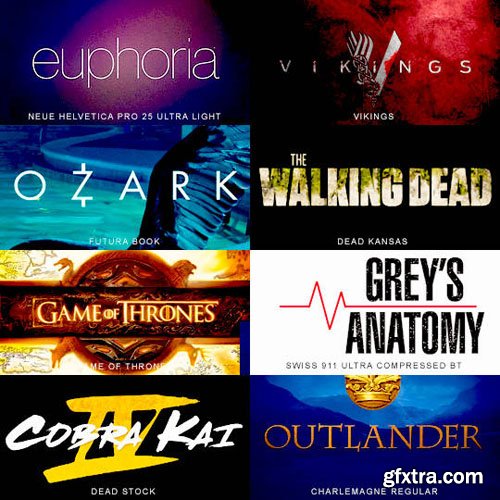 TV Shows Fonts Pack - 8 Fonts TV Shows Fonts Pack - 8 Fonts