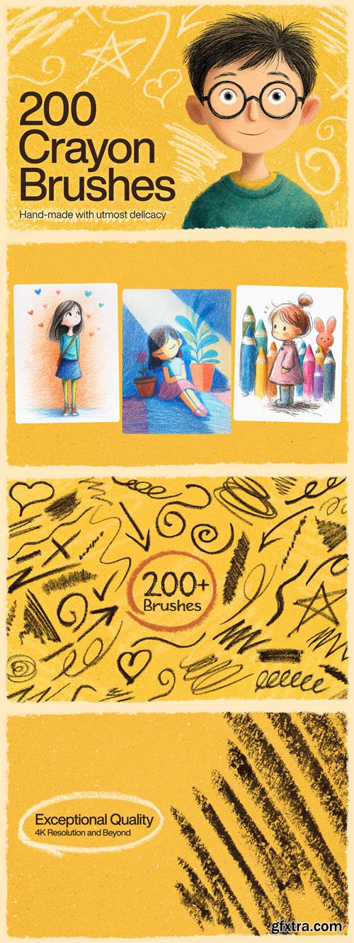 200 Crayon Brushes for Photoshop 200 Crayon Brushes for Photoshop