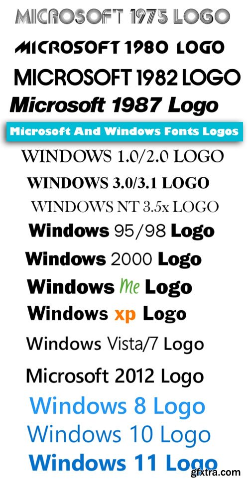 Microsoft & Windows Fonts Pack - 26 Fonts Microsoft & Windows Fonts Pack - 26 Fonts