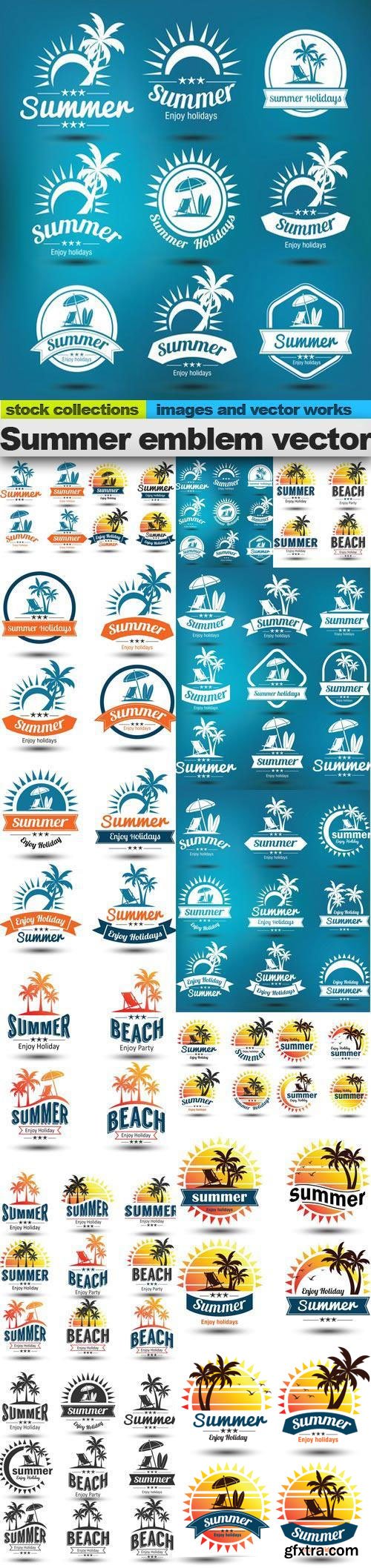 Summer Emblem Elements 15xEPS Summer Emblem Elements 15xEPS