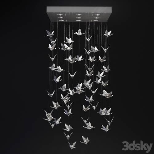 '3dsky Pro - KARE Design. Chandelier Flying Birds'