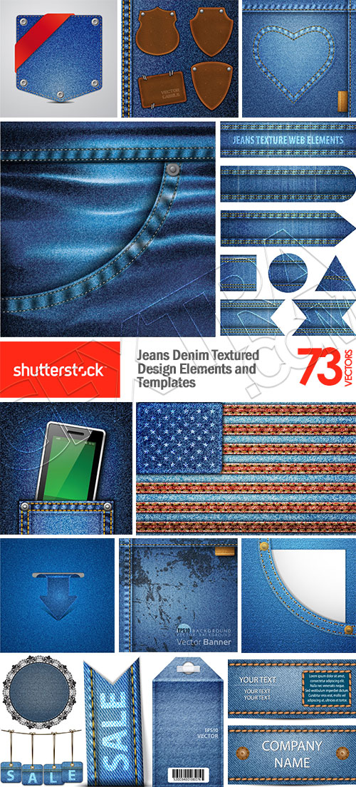 Jeans Denim Textured Design Elements & Templates 73xEPS Jeans Denim Textured Design Elements & Templates 73xEPS