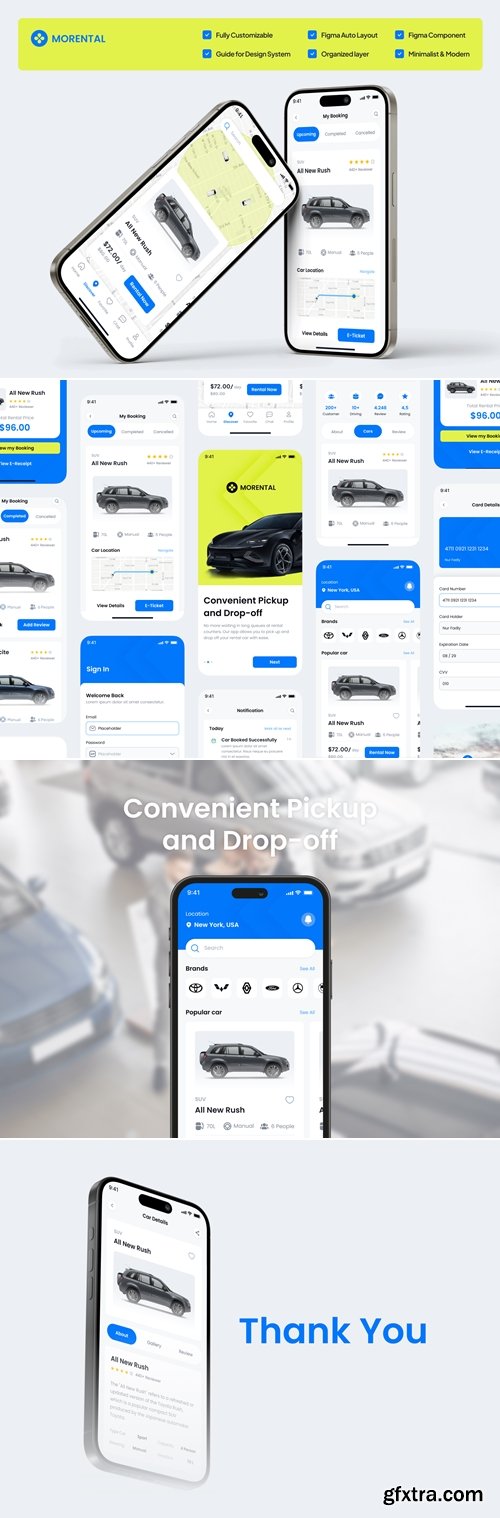Morental - Car Rental App UI Kit