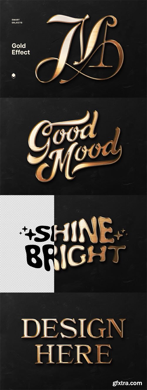 Gold Metal Text & Logo Effect for Photoshop Gold Metal Text & Logo Effect for Photoshop