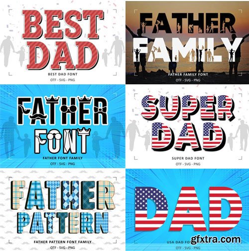 Father's Day Collection Font 18xOTF Father's Day Collection Font 18xOTF