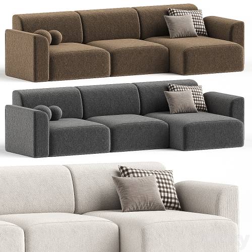 '3dsky Pro - Corner sofa Bayvin-2 Soft Gray'