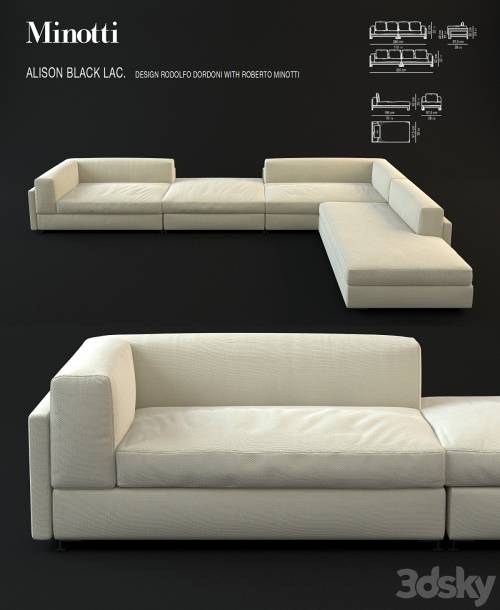 '3dsky Pro - Minotti Alison L sofa - Rodolfo Dordoni and Roberto Minotti - 2010'