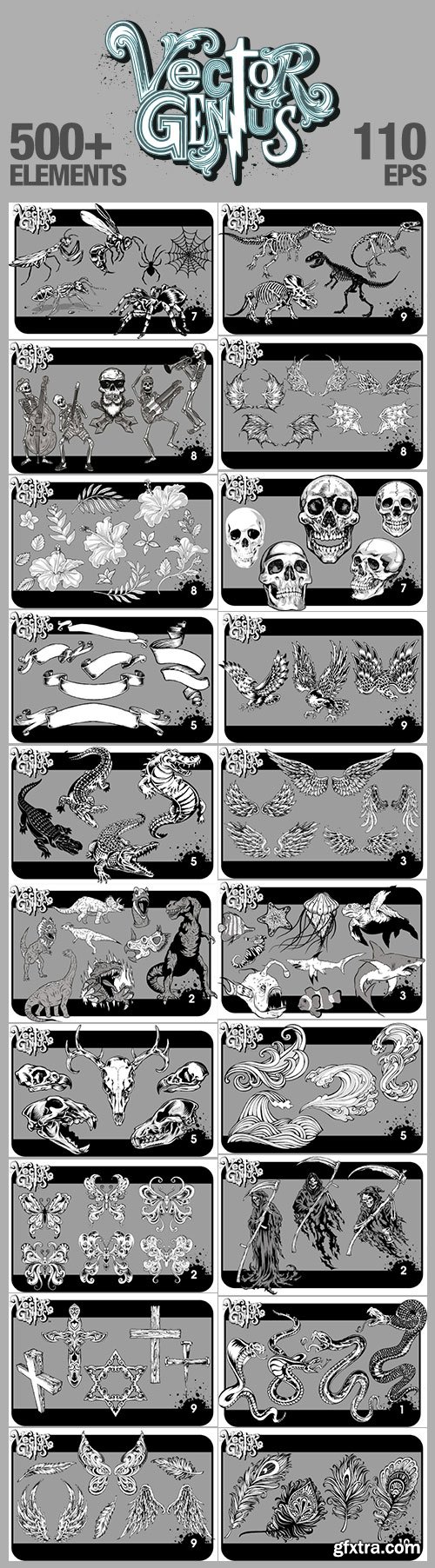 Vectorgenius - All Bundles in One! 110xEPS 500+Objects