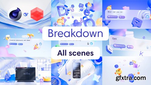 Gumroad - Full breakdown of the 3d motion video DeepSeek in Cinema 4D Redshift
