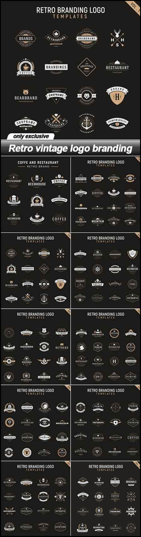 Retro Vintage Logo Branding 10xEPS