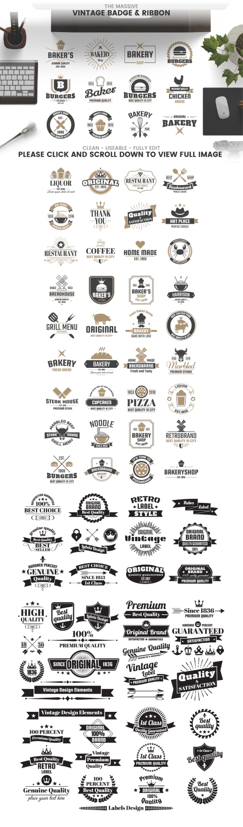 232 VINTAGE LABELS AI & PSD 330832