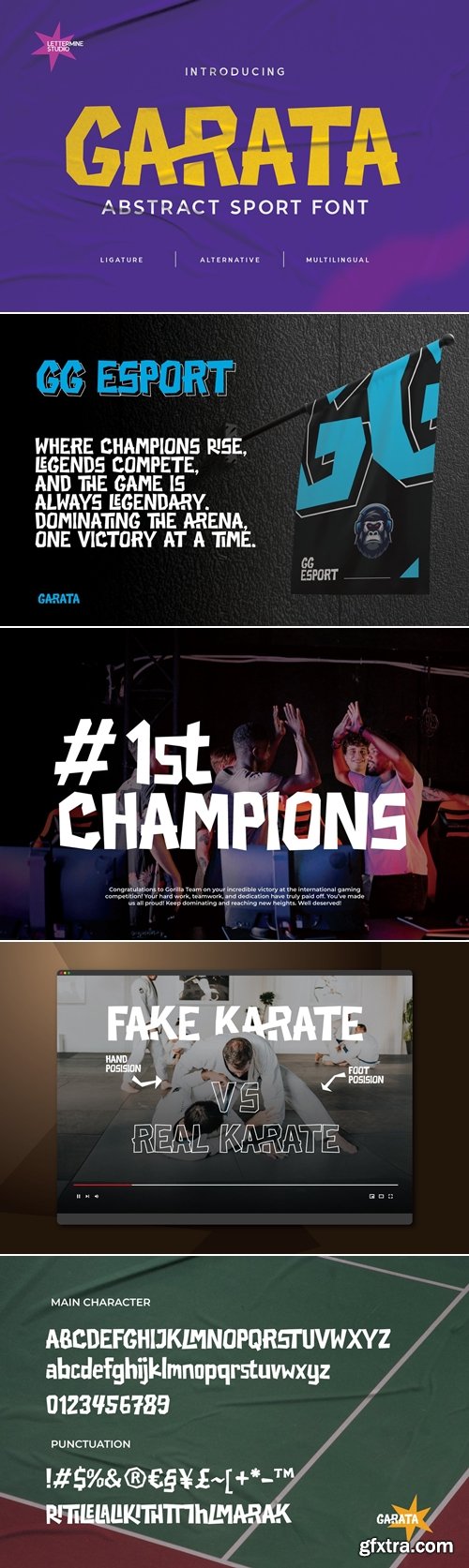CreativeMarket - Garata - Dynamic Sport Display Font