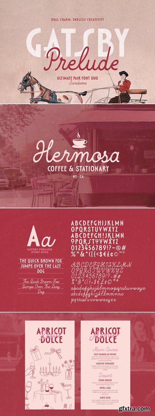 CreativeMarket - Gatsby Prelude - Art Deco Font Duo