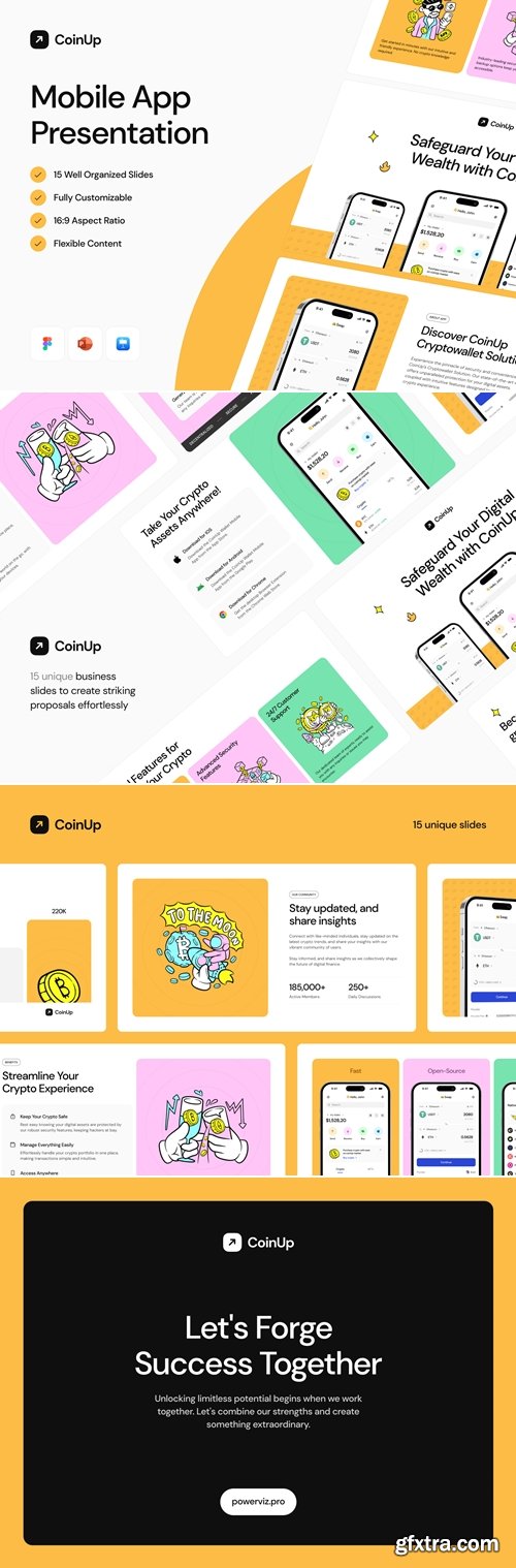 Mobile App Presentation Template - CoinUp