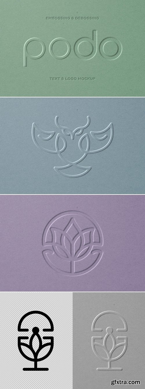 Pixelbuddha - Embossing & Debossing Logo Mockup 2821
