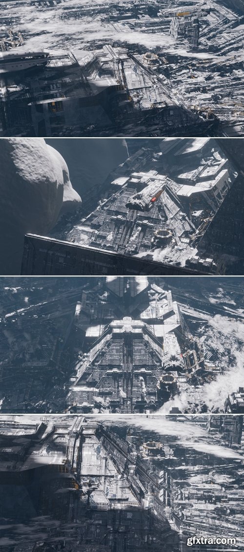 Artstation - Rui Huang - Shipyard Sci Fi Environment