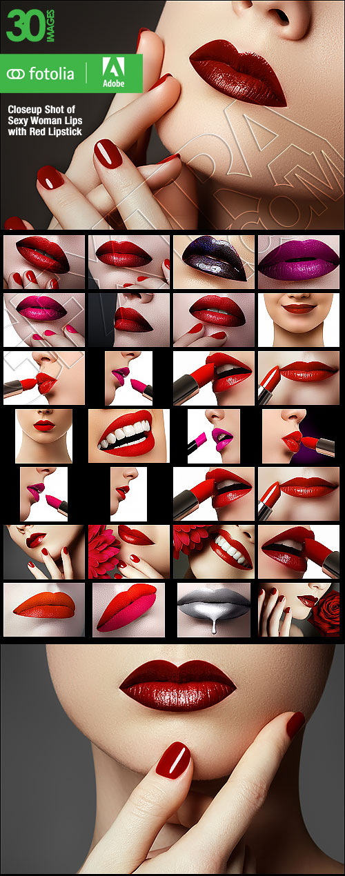 Closeup Shot of Sexy Woman Lips With Red Lipstick 30xJPG Closeup Shot of Sexy Woman Lips With Red Lipstick 30xJPG
