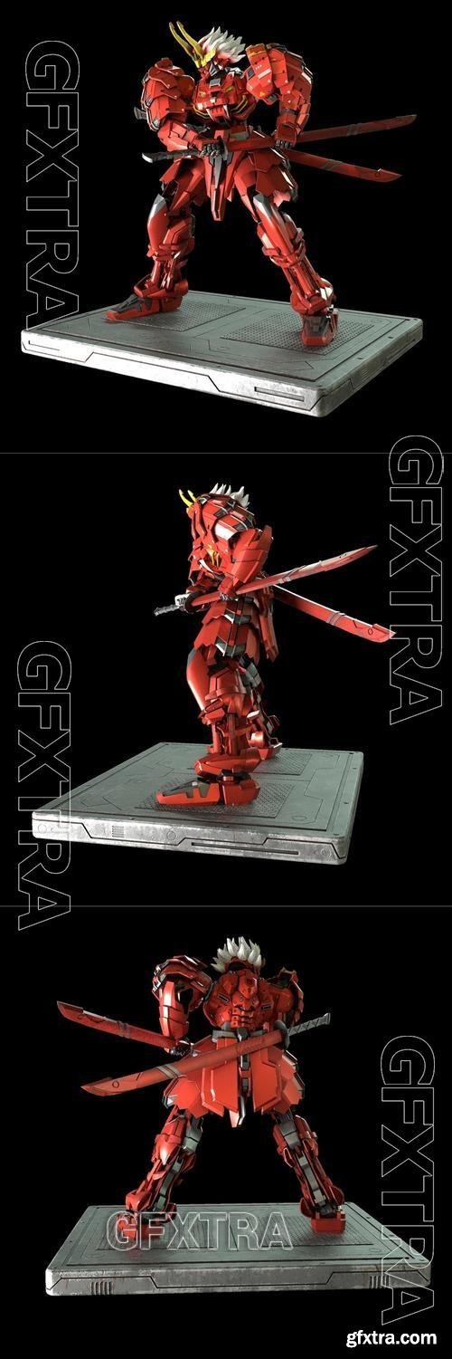 Shingen Takeda Gundam Statue - 3D Print Model