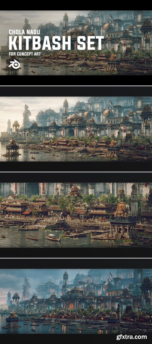 Artstation - CHOLA NADU - Kitbash Set