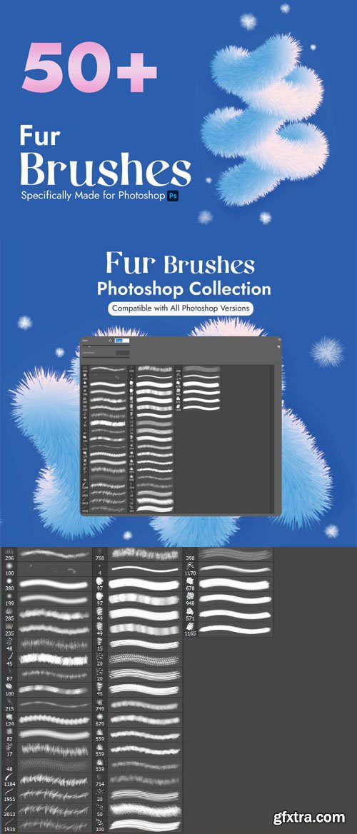 50+ Realistic Fur Brushes Pack for Photoshop 50+ Realistic Fur Brushes Pack for Photoshop