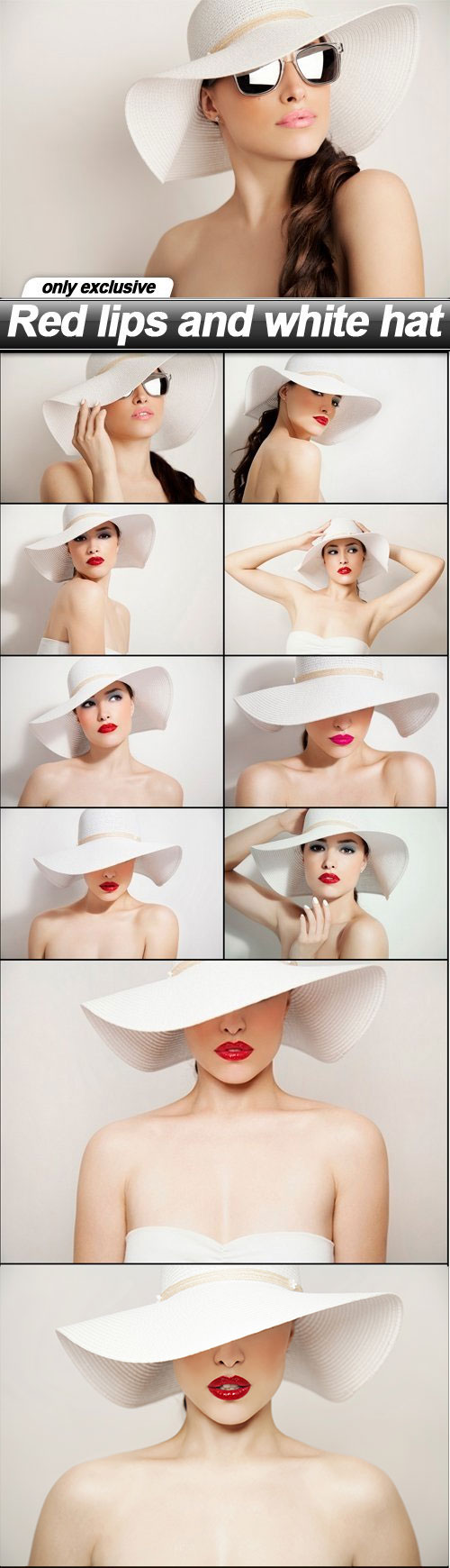 Red Lips And White Hat 11xJPG