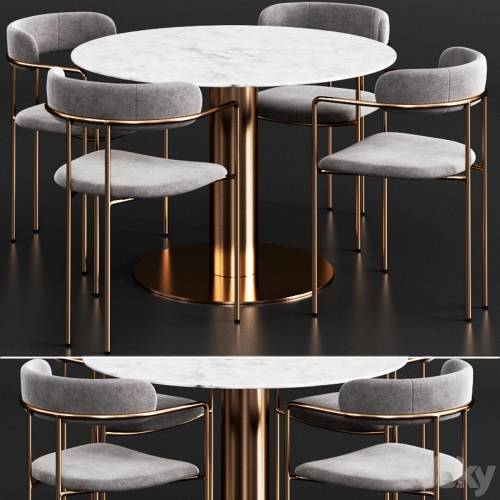 '3dsky Pro - Gubi & West Elm Dinning Set' '3dsky Pro - Gubi & West Elm Dinning Set'