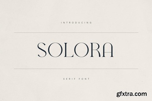 CreativeMarket - Solora – Elegant Modern Serif Font